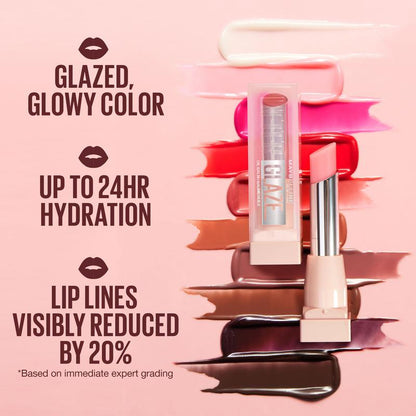 Lifter Glaze Oil Balm with Hyaluronic Acid and Hydrating Oil Blend, Lip Balm with 24Hrs of Smooth, Moisturizing Shine, Maybelline